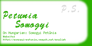 petunia somogyi business card